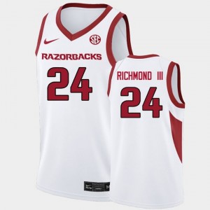 Men Billy Richmond III White Arkansas Razorbacks #24 College Basketball Player Jersey 874906-849