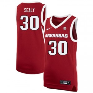 Mens Isaiah Sealy Cardinal Arkansas Razorbacks #30 College Basketball Replica Jersey 188293-328