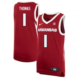Men's Meleek Thomas Cardinal Arkansas Razorbacks #1 College Basketball Alumni Jerseys 251015-293