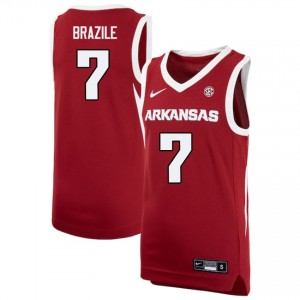 Mens Trevon Brazile Cardinal Arkansas Razorbacks #7 College Basketball Alumni Jersey 354061-740