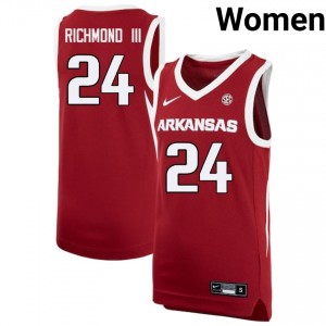 Women's Billy Richmond III Cardinal Arkansas Razorbacks #24 College Basketball 2025-26 Jersey 689823-674