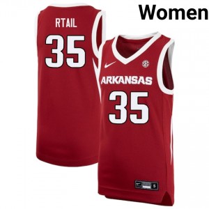 Womens Karim Rtail Cardinal Arkansas Razorbacks #35 College Basketball Game Jersey 699176-805