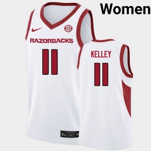 Womens Karter Knox White Arkansas Razorbacks #11 College Basketball Stitched Jerseys 891764-810