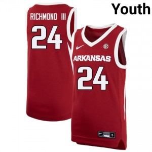 Youth Billy Richmond III Cardinal Arkansas Razorbacks #24 College Basketball Game Jerseys 368312-832
