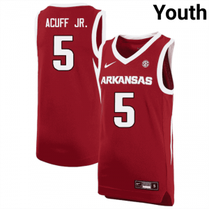 Youth Darius Acuff Jr. Cardinal Arkansas Razorbacks #5 College Basketball Game Jerseys 494811-210