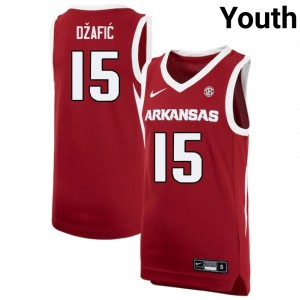 Youth Elmir Dzafic Cardinal Arkansas Razorbacks #15 College Basketball High School Jersey 811937-582