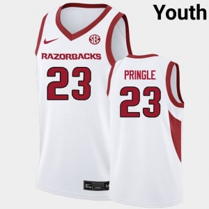Youth Nick Pringle White Arkansas Razorbacks #23 College Basketball Game Jerseys 357414-944